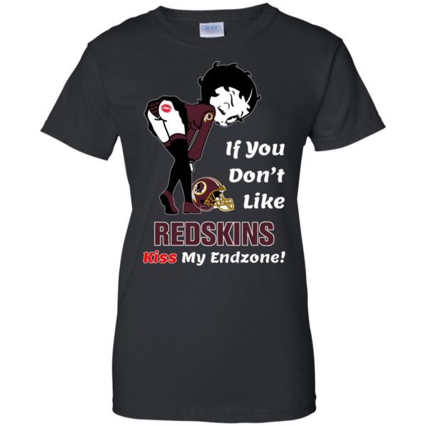 image 466 600x600px Betty Boop If you don't like Redskins kiss my endzone t shirt, hoodies, tank