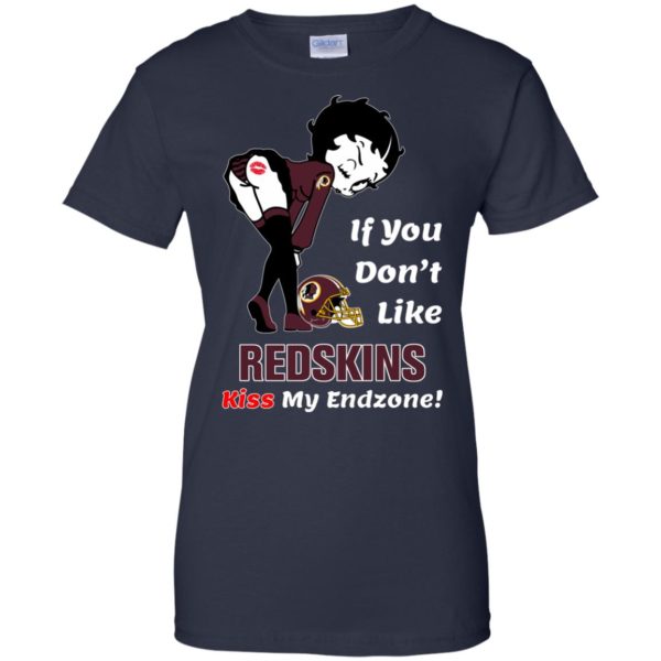 image 468 600x600px Betty Boop If you don't like Redskins kiss my endzone t shirt, hoodies, tank