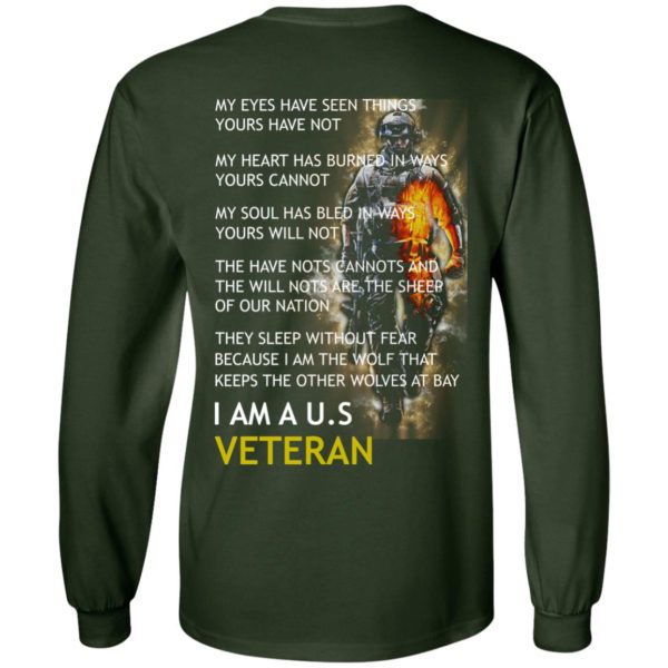 image 4 600x600px I am a US Veteran my eyes have seen things yours have not back side t shirt, hoodies