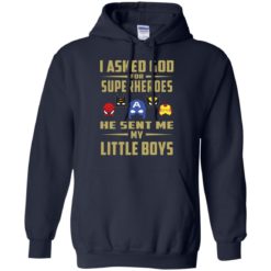 image 454 247x247px I Asked God For Superheroes He Sent Me My Little Boys T Shirts, Hoodies, Tank Top