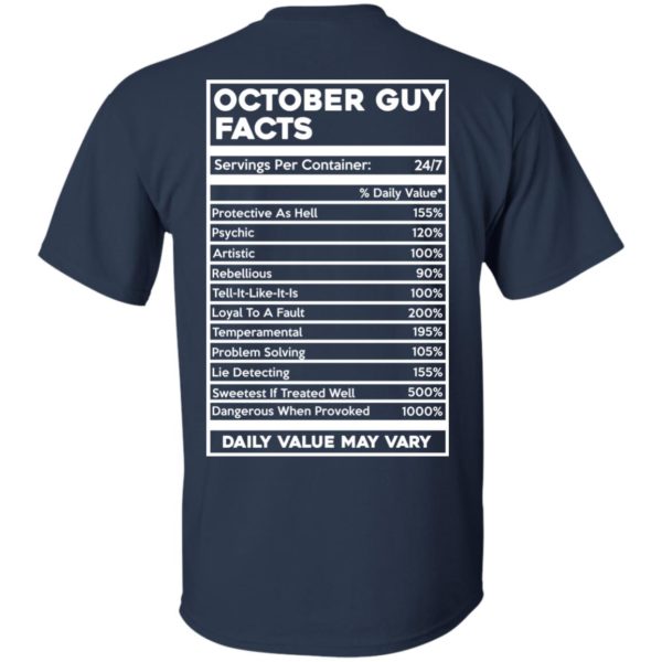 image 619 600x600px October Guy Facts Servings Per Container 24/7 T Shirts, Hoodies, Tank Top