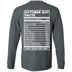 image 622 247x247px October Guy Facts Servings Per Container 24/7 T Shirts, Hoodies, Tank Top
