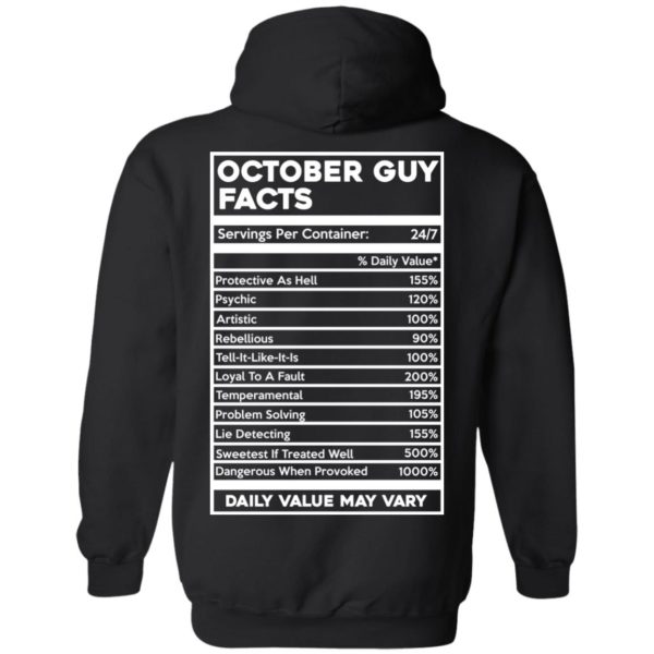 image 623 600x600px October Guy Facts Servings Per Container 24/7 T Shirts, Hoodies, Tank Top