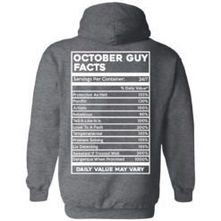 image 625 247x247px October Guy Facts Servings Per Container 24/7 T Shirts, Hoodies, Tank Top