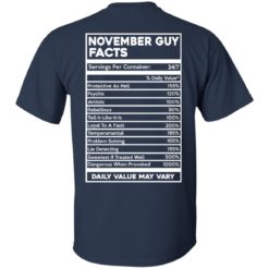 image 630 247x247px November Guy Facts Servings Per Container 24/7 T Shirts