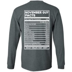image 634 247x247px November Guy Facts Servings Per Container 24/7 T Shirts