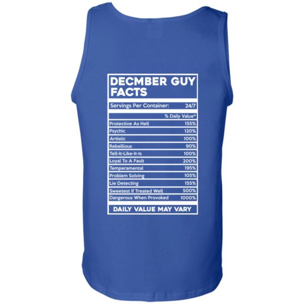 image 652 600x600px December Guy Facts Servings Per Container 24/7 T Shirts