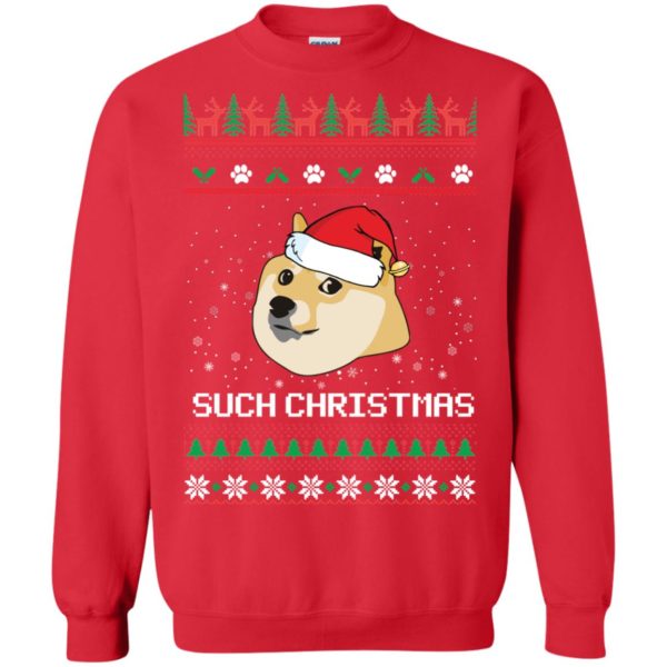 image 1025 600x600px Such Christmas Doge Ugly Christmas Sweater