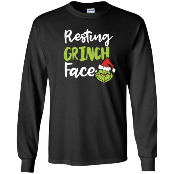image 1489 600x600px Resting Grinch Face Christmas T Shirts, Long Sleeve