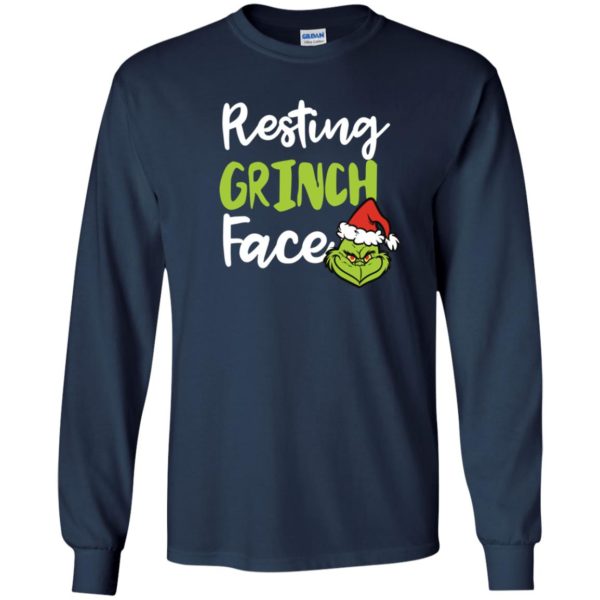 image 1491 600x600px Resting Grinch Face Christmas T Shirts, Long Sleeve