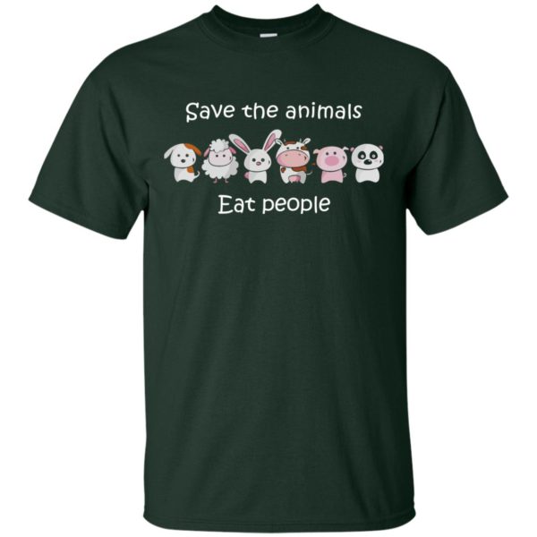 image 1510 600x600px Funny vegan shirt: save the animals eat people t shirt, hoodies, tank top