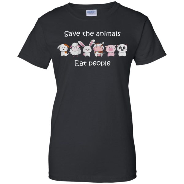 image 1517 600x600px Funny vegan shirt: save the animals eat people t shirt, hoodies, tank top