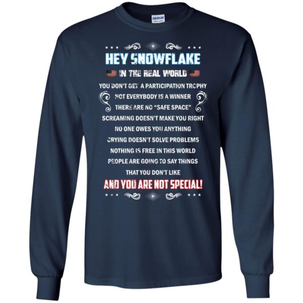 image 1597 600x600px Hey Snowflake In The Real World You Don't Get A Participation Trophy T Shirts