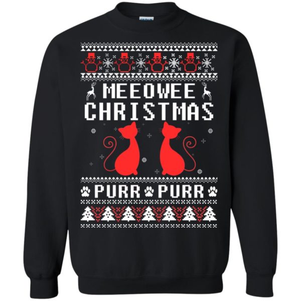 image 1894 600x600px Meeowee Christmas Pur Pur Pur Cat Lovers Christmas Sweater
