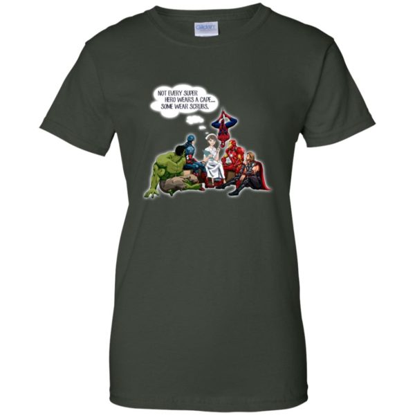 image 20 600x600px Nurse and Superherose shirt: Nurse Not Every Super Hero Wears A Cape Some Wear Scrubs T Shirt