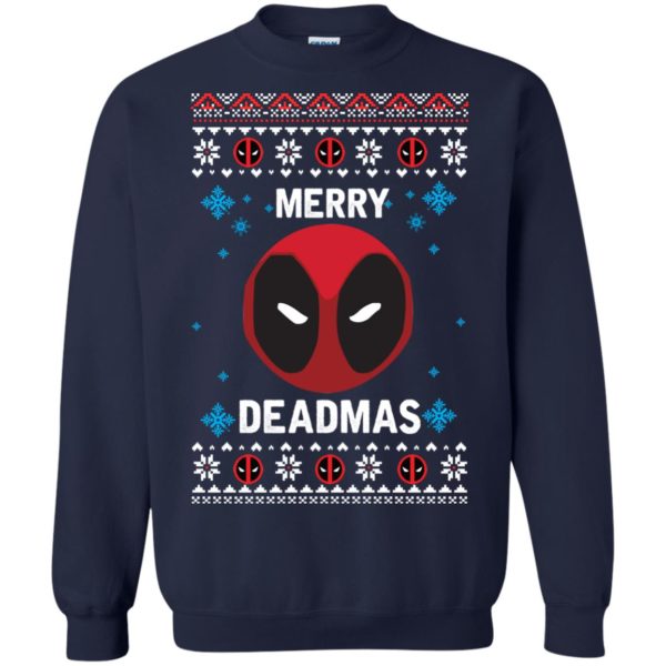 image 297 600x600px Merry Deadmas DeadPool Christmas Sweater