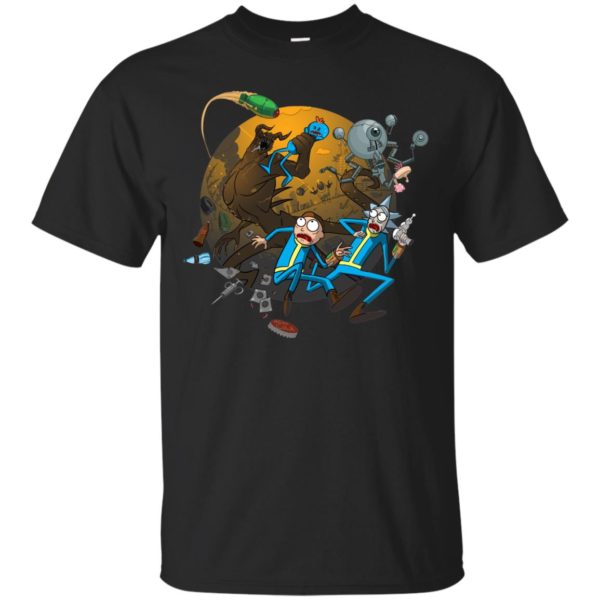 image 366 600x600px Rick and Morty Meet Fallout Mashup Design T Shirts, Hoodies