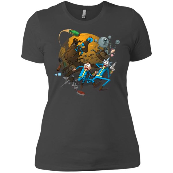 image 373 600x600px Rick and Morty Meet Fallout Mashup Design T Shirts, Hoodies