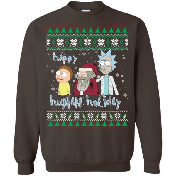 image 456 600x600px Rick and Morty: Happy Human Holiday Christmas Sweater