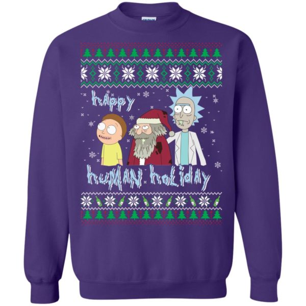 image 457 600x600px Rick and Morty: Happy Human Holiday Christmas Sweater
