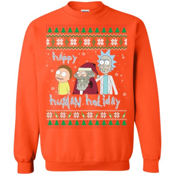 image 458 600x600px Rick and Morty: Happy Human Holiday Christmas Sweater