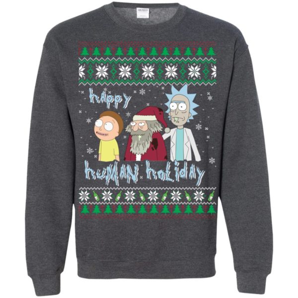 image 460 600x600px Rick and Morty: Happy Human Holiday Christmas Sweater