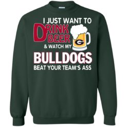 image 469 247x247px Drink beer and watch Georgia Bulldogs beat your team's ass t shirt