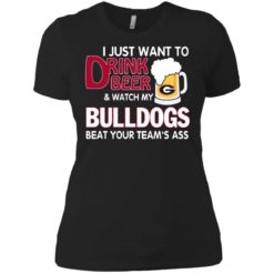 image 470 247x247px Drink beer and watch Georgia Bulldogs beat your team's ass t shirt