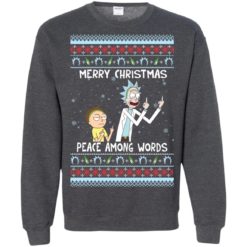 image 496 247x247px Rick and Morty Merry Christmas Peace Among Words Christmas Sweater