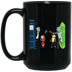 image 5 247x247px Doctor Who vs Rick and Morty Mashup Design Coffee Mug