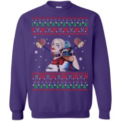 image 573 247x247px Harley Quinn Ugly Christmas Sweater Shirt