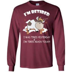image 592 247x247px Farmer: I'm Retired, I Was Tired Yesterday & I'm Tired Again Today T Shirts