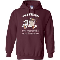 image 596 247x247px Farmer: I'm Retired, I Was Tired Yesterday & I'm Tired Again Today T Shirts