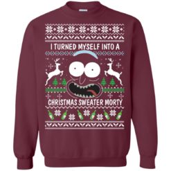 image 624 247x247px I Turned My Self Into Christmas Sweater Morty Shirt