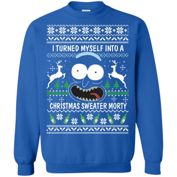 image 628 600x600px I Turned My Self Into Christmas Sweater Morty Shirt