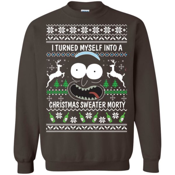 image 629 600x600px I Turned My Self Into Christmas Sweater Morty Shirt