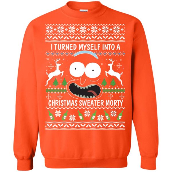 image 631 600x600px I Turned My Self Into Christmas Sweater Morty Shirt