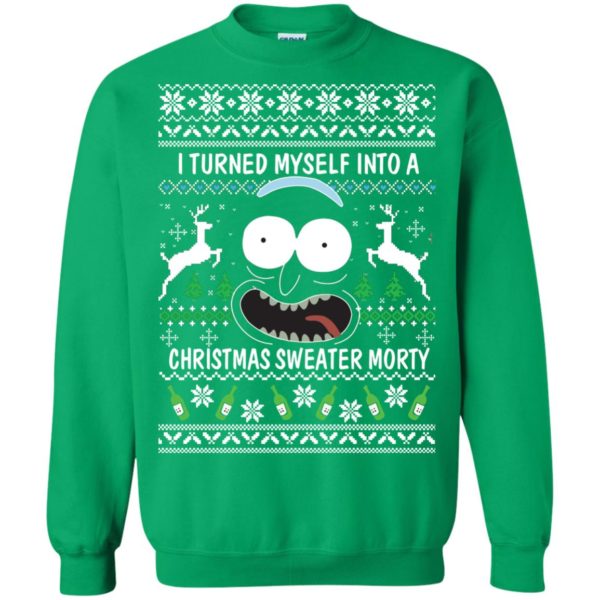 image 632 600x600px I Turned My Self Into Christmas Sweater Morty Shirt