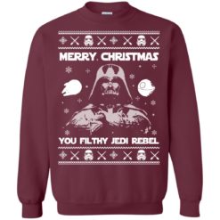 image 733 247x247px Star Wars Merry Christmas You Filthy Jedi Rebel Christmas Sweater