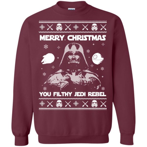 image 733 600x600px Star Wars Merry Christmas You Filthy Jedi Rebel Christmas Sweater