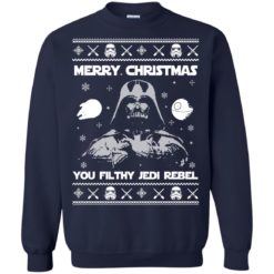 image 734 247x247px Star Wars Merry Christmas You Filthy Jedi Rebel Christmas Sweater
