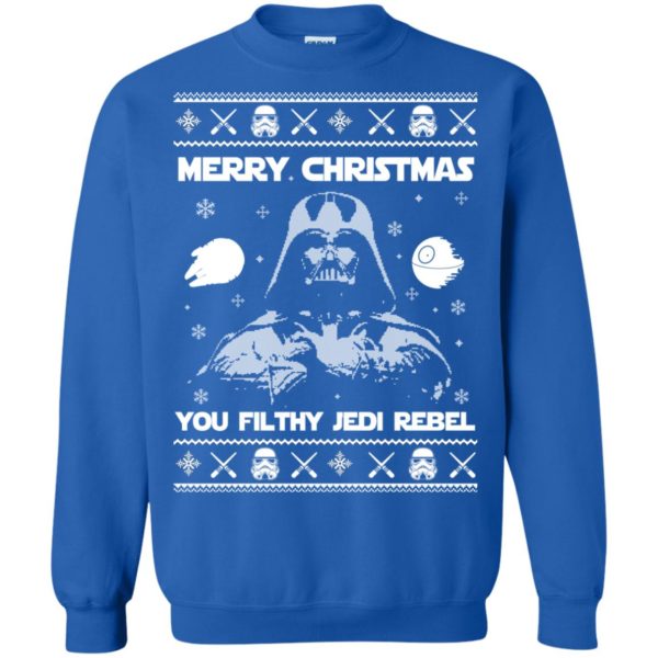 image 737 600x600px Star Wars Merry Christmas You Filthy Jedi Rebel Christmas Sweater