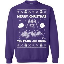image 739 247x247px Star Wars Merry Christmas You Filthy Jedi Rebel Christmas Sweater