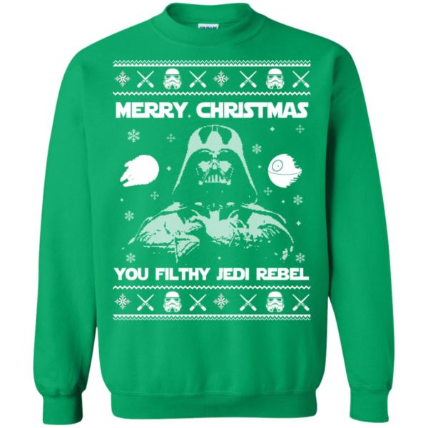 image 741 600x600px Star Wars Merry Christmas You Filthy Jedi Rebel Christmas Sweater