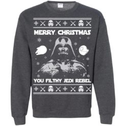 image 742 247x247px Star Wars Merry Christmas You Filthy Jedi Rebel Christmas Sweater