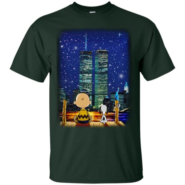 image 744 600x600px Snoopy and Charlie Brown World Trade Center 9/11 T Shirts, Hoodies, Tank