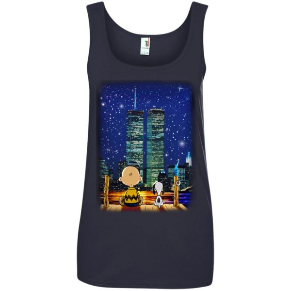 image 750 600x600px Snoopy and Charlie Brown World Trade Center 9/11 T Shirts, Hoodies, Tank