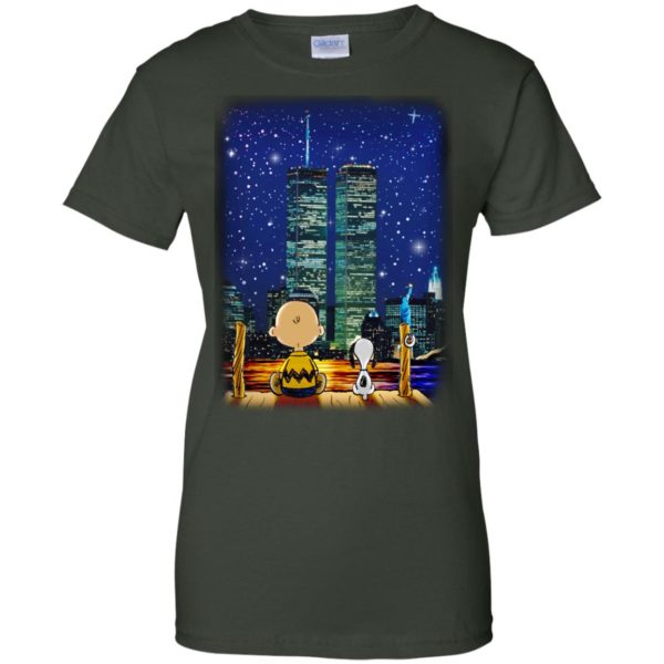 image 752 600x600px Snoopy and Charlie Brown World Trade Center 9/11 T Shirts, Hoodies, Tank