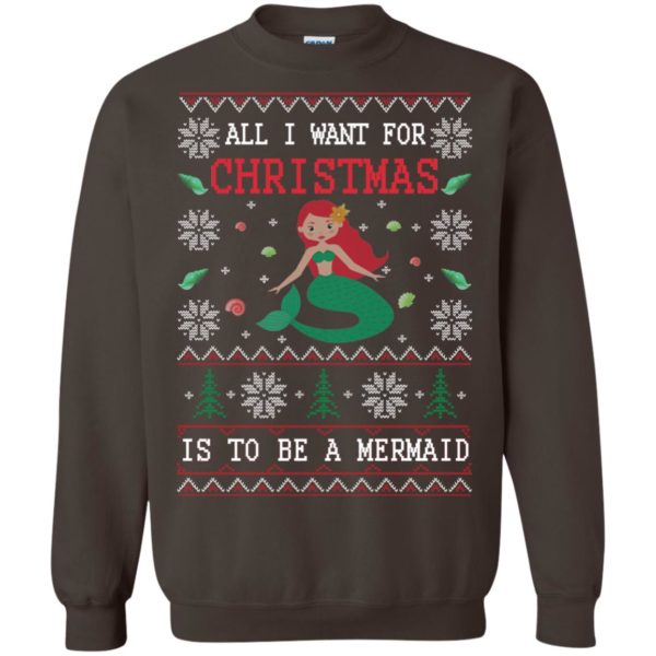 image 771 600x600px All I Want For Christmas Is To Be A Mermaid Christmas Sweater