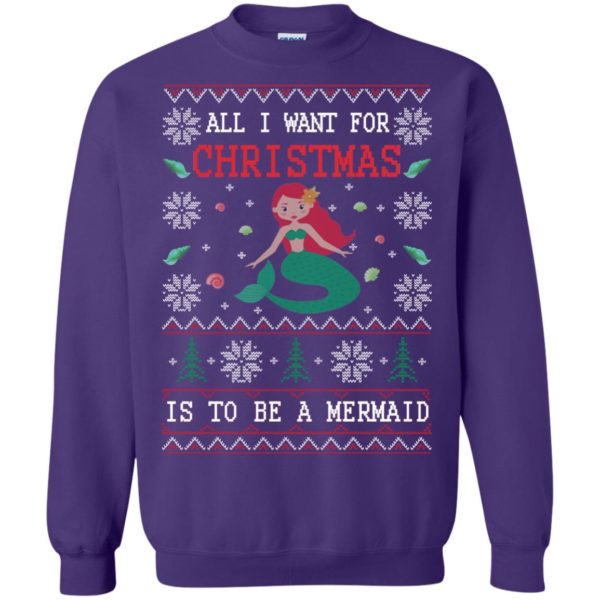image 772 600x600px All I Want For Christmas Is To Be A Mermaid Christmas Sweater